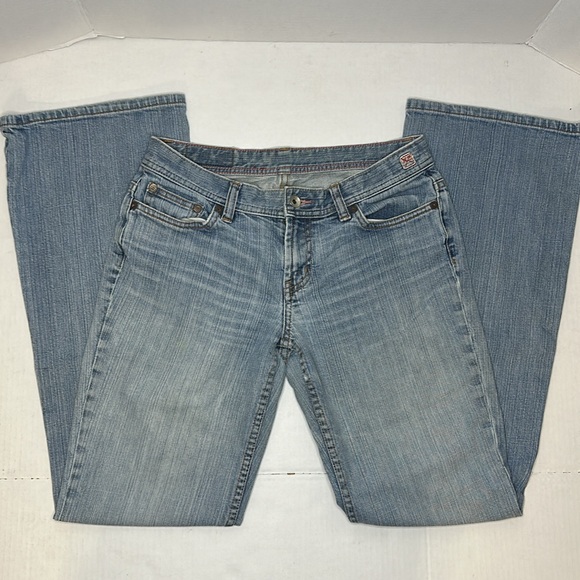 X2 Denim Laboratory | Express Light Wash Fade W10 Flare Leg Jeans | Size 6L - Picture 3 of 11